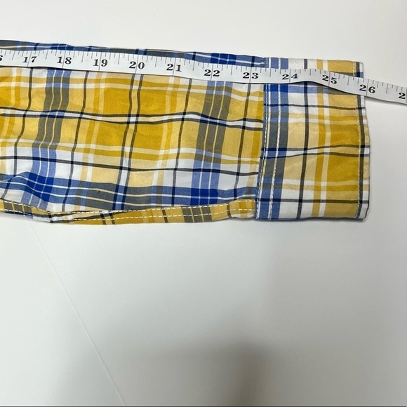 Enyce Mens Button Down Yellow Plaid Shirt size L - Picture 6 of 7